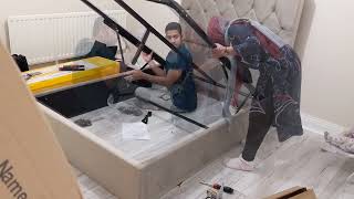 Assembling Our First Furniture | Ottoman bed assembly | Most complex assembly we ever did