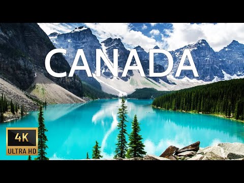 FLYING OVER CANADA (4K UHD) - Amazing Beautiful Nature Scenery with Relaxing Music for Stress Relief