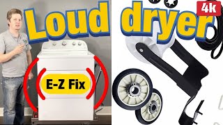 Dryer Making Loud Banging Squeaking Noise — Drum Rollers & Idler Pulley Replacement. Diagnose & Fix