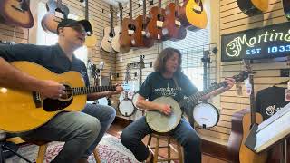 John and Linda with a Martin 00028 and a Pisgah Wonder.