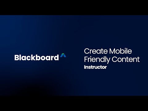 Create Mobile Friendly Content In Blackboard