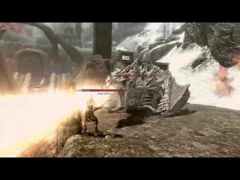 Skyrim Battles - Skuldafn vs. Alduin, Karstaag, and the Ebony Warrior