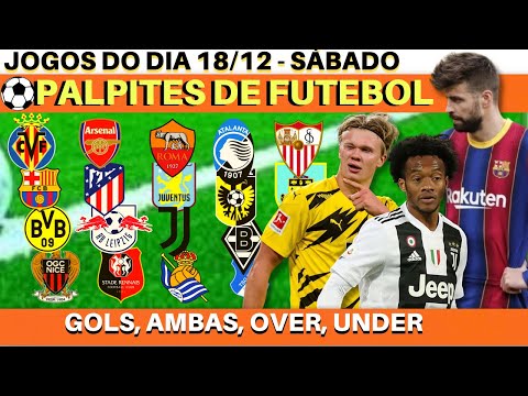 Palpites de Futebol para 18/12, SBADO.