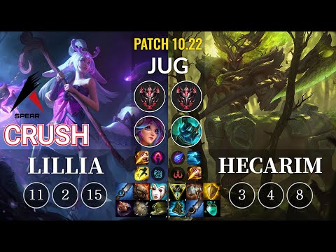 ASP Crush Lillia vs Hecarim Jungle - KR Patch 10.22