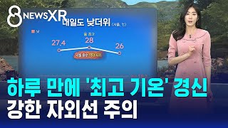 [날씨/XR] 하루 만에 '최고 기온' 경신..강한 자외선 주의 / SBS 8뉴스