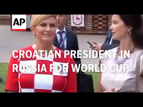 Croatian president in Russia for World Cup match