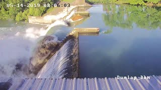Video shows moment dam gate collapsed at Lake Dunl