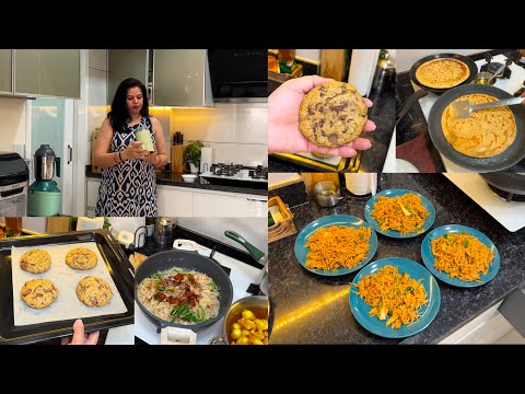 Morning Breakfast, School Lunchbox | Chinese Vermicelli, Cafe-Style Chocochip Cookies Eggless 