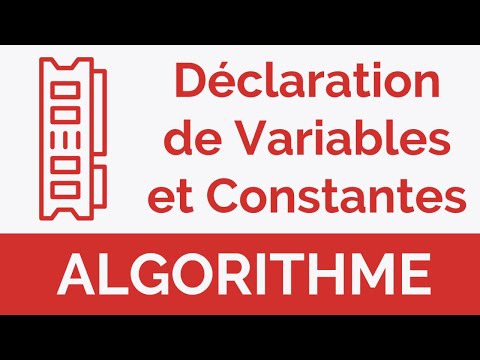 Algorithme #3 : Déclaration des variables et des constantes (Darija)