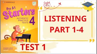 STARTER AUTHENTIC 4 TEST 1 LISTENING #english #cambridgeenglish