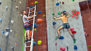 Bringing a Ladder to a Rock Climbing Gym!