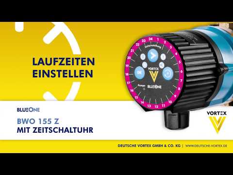 Vortex BWO 155 Z - Setting the pump runtime