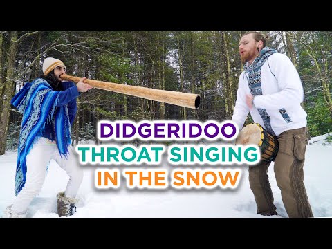 Didgeridoo Throat Singing in the Snow!