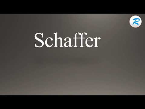 How to pronounce Schaffer