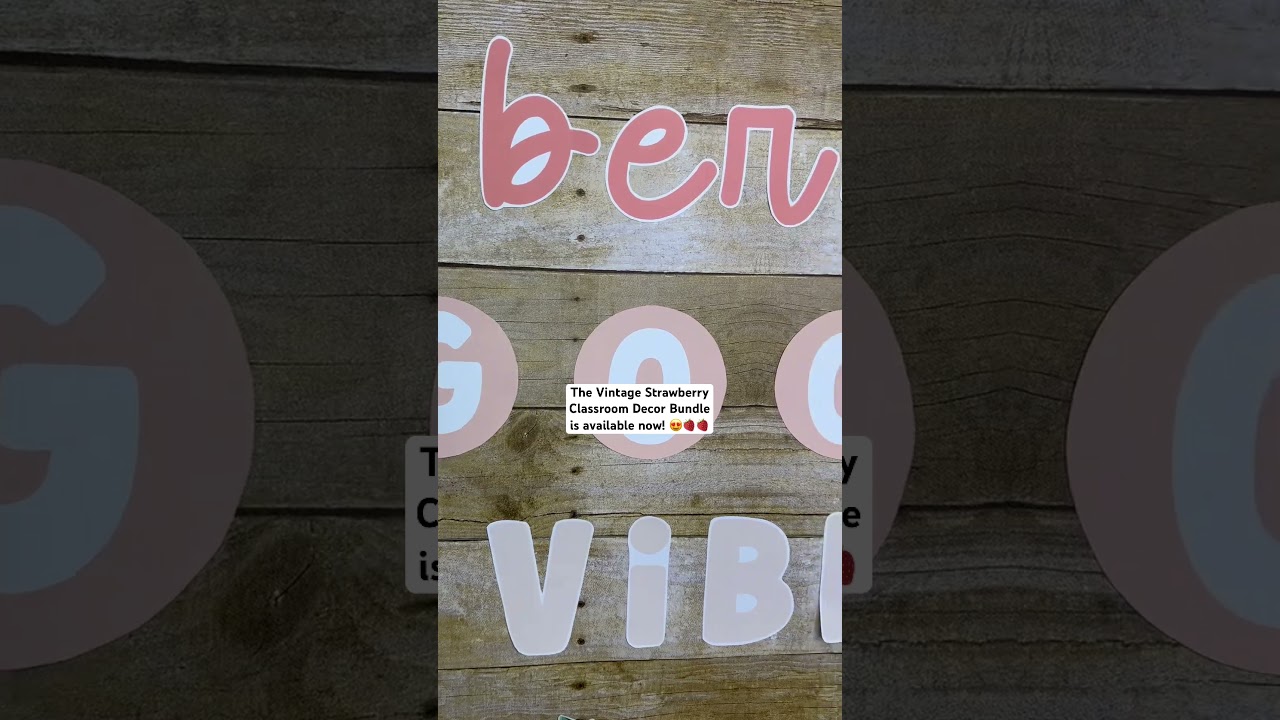 Grab the Vintage Strawberry Classroom Decor Bundle on Etsy and TPT now! #classroomdecor