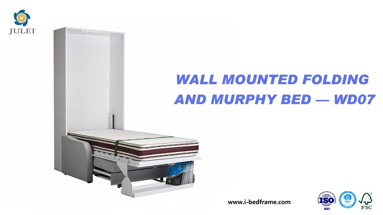 Space Saving Wall Mounted Modern Transformable Folding Wall Bed With Sofa WD07