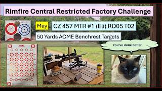 CZ 457 MTR May RD 05 T02 Rimfire Central Restricted Benchrest Challenge: 50 Yards ACME Target