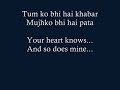 Kabhi Alvida Naa Kehna Bollywood Song Lyrics Translation