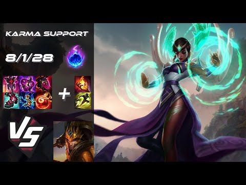 SUPPORT Karma vs Jarvan IV - NA Challenger Patch 25.20