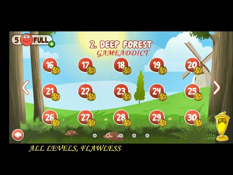 RED BALL 4 : DEEP FOREST, ALL LEVELS FLAWLESS (With Timestamps), NO DAMAGE