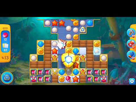 Fishdom. 8221 level no boosters and diamonds - 18 moves (❌ no lightning)