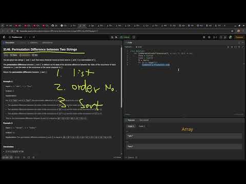 Leetcode Easy Problem 3146 Permutation Difference Between Two Strings Devops Python Practice