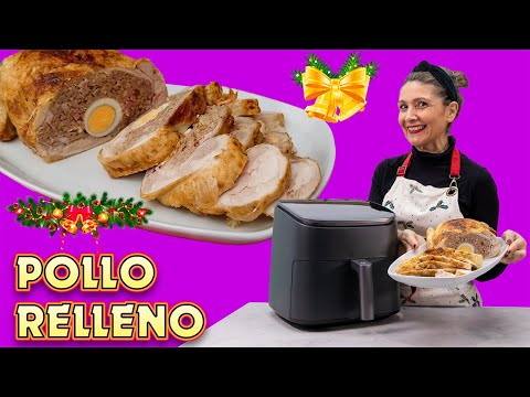 Navidad ESPECTACULAR con este Pollo Relleno en Air Fryer!🎄
