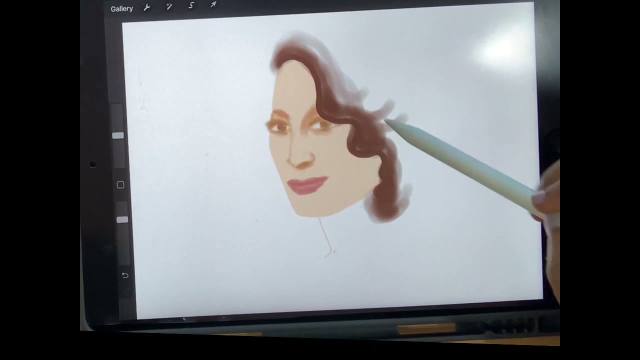 Portrait art practice  in Procreate