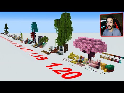 ماینکرفت اما چقدر تغییرات داشته🤔 every major minecraft update in 120 sec