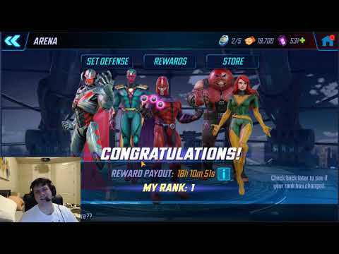 Arena - Fighting 6 Red Phoenix and Pyro/Mags/Ultron/Drax - 313k vs 312k