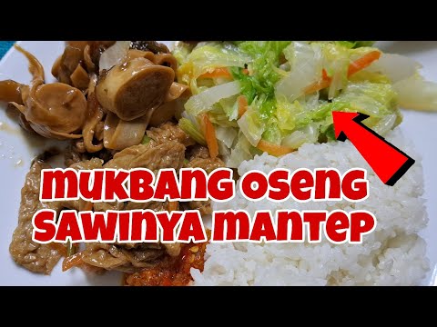 Mbah maryono Mukbang //Oseng sawi putih nya enak pol📌 #mukbang #pijat