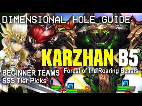 ANCIENT GUARDIAN OF KARZHAN B5! Forest of Roaring Beasts - [Dimensional Hole Guide] - Summoners War