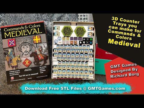 3D Counter Trays for Commands & Colors: Medieval.