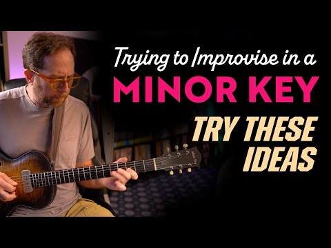 Trying to improvise guitar in a minor key?  Try using these ideas. Minor key guitar lesson - EP520
