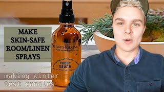 😮 Make *Skin Loving* Room/Linen Sprays | 💫Pouring Winter Tester Candles ⛄️