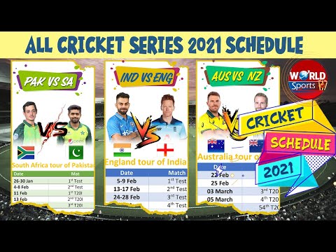 All upcoming cricket series 2021 schedule | Cricket schedule 2021 Pakistan