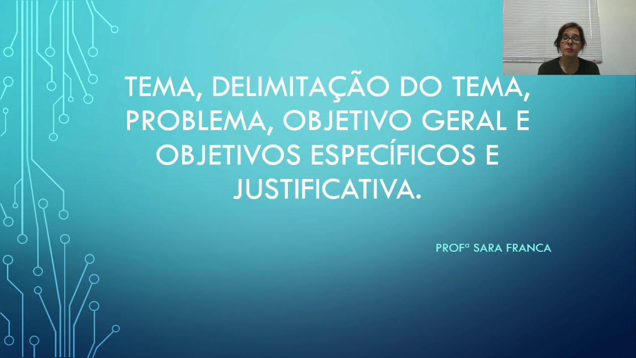Tema, Problema, Objetivos e Justificativa