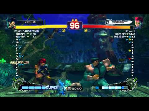 SSF4 AE 2012: PSYCHOABO12TION (Bison) vs ||Fowaz|| (Viper) Ranked match compilation