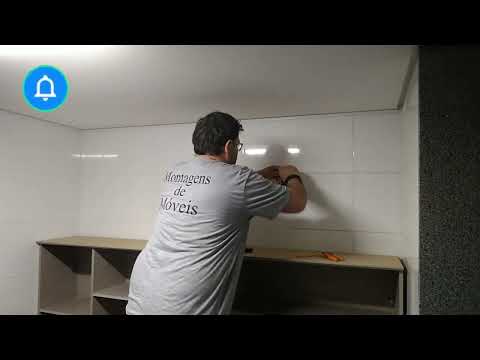 Armário Aéreo 3 portas 120cm e Aéreo 2 Portas 80cm Henn Americana Cinza#montagem #aéreo #henn