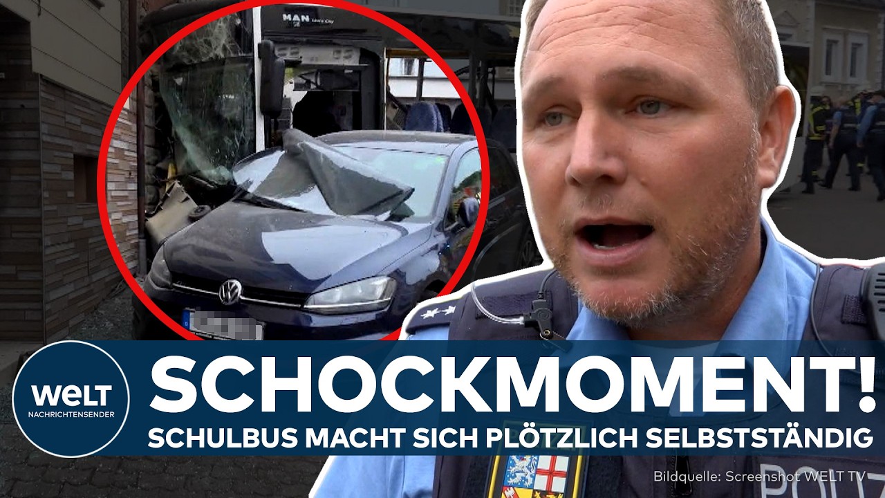 SCHULBUS RAST IN HAUSWAND: 21 Kinder an Bord – Technischer Defekt löst Drama in Völklingen aus!