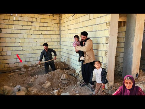 Amir visited Ayas, who was starting the plumbing work at the house (Kohrig family)