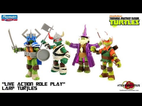 Video Review of the Nickelodeon Teenage Mutant Ninja Turtles: Live Action Role Play "LARP" figures