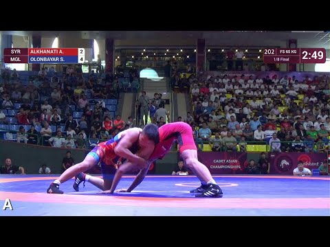 1/8 FS - 65 kg: A. ALKHANATI (SYR) v. S. OLONBAYAR (MGL)