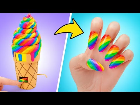 GIANT Paper Nails! 💅🌈✨ Fun DIY with Barbie & Inside Out