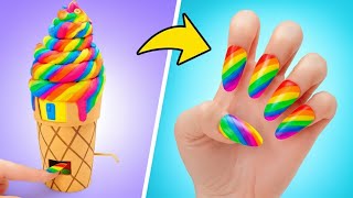 Unhas de papel GIGANTES! 💅🌈✨ DIY divertido e super criativo