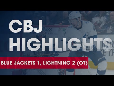 HIGHLIGHTS: Lightning 2, Blue Jackets 1 (OT) | Blue Jackets earn a point for 25th time in 28 games