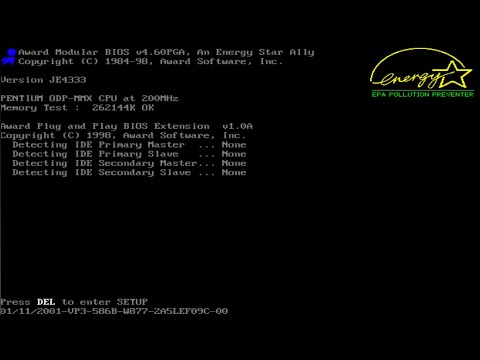 1990s PC Startup Screen