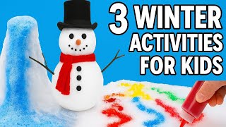Fun Winter snow activities ☃️| Easy Outdoor Experiments & Creative Play❄️ #winter 