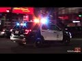 LAPD Ford Explorer Using PA System While Responding Code 3 in Hollywood