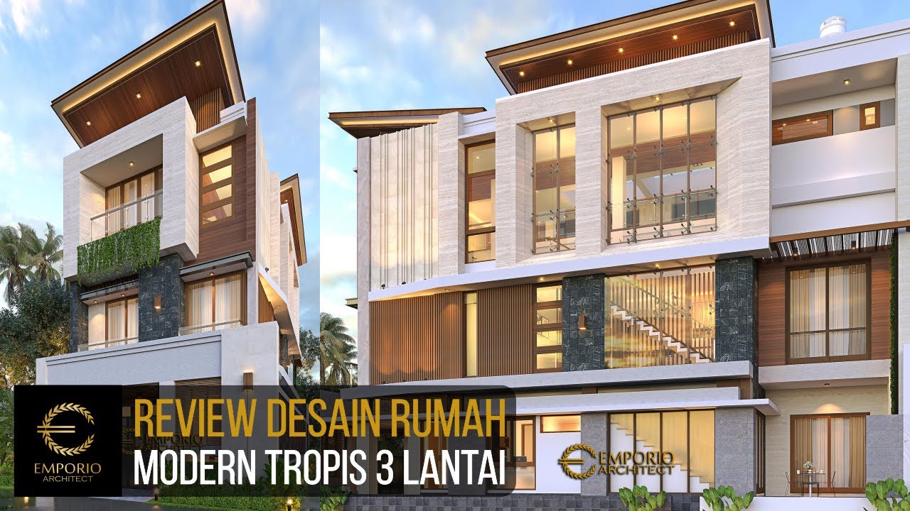 Video 3D Desain Rumah Modern 3 Lantai Ibu Silvi II - Surabaya